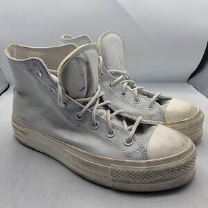 Converse Chuck Taylor Womens 9.5 White High Top Sneaker Shoes Casual Outdoor